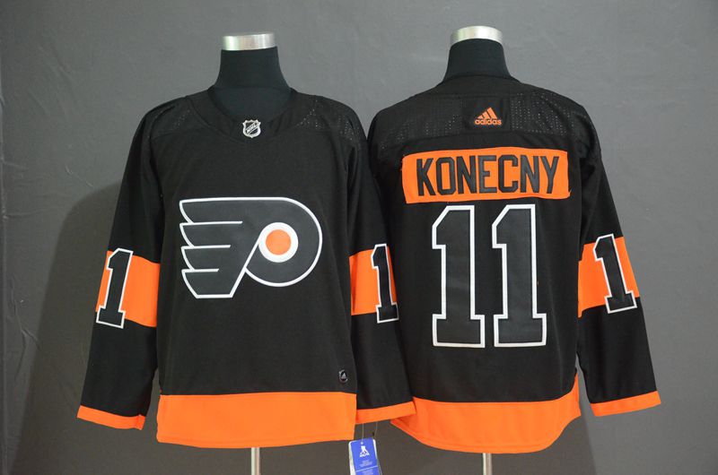 Men Philadelphia Flyers #11 Konecny Black Adidas Third Edition Adult NHL Jersey